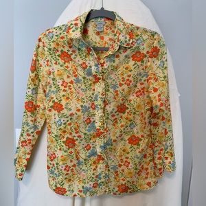 Odille 70s inspired floral button down shirt.